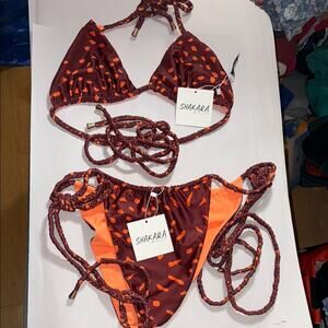 Shakara by ofuure nwt plus size reversible strappy cheeky bikini